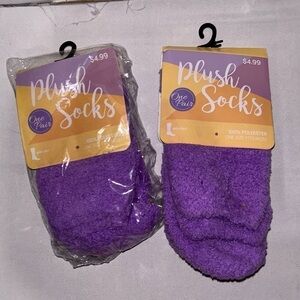 Socks Plush Fuzzy Sock Mid Calf Solid Warm Cozy Pull on Mid Length Winter Socks